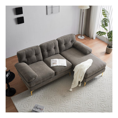 Canapés modulaires modernes en velours pour salon, chambre à coucher, brun