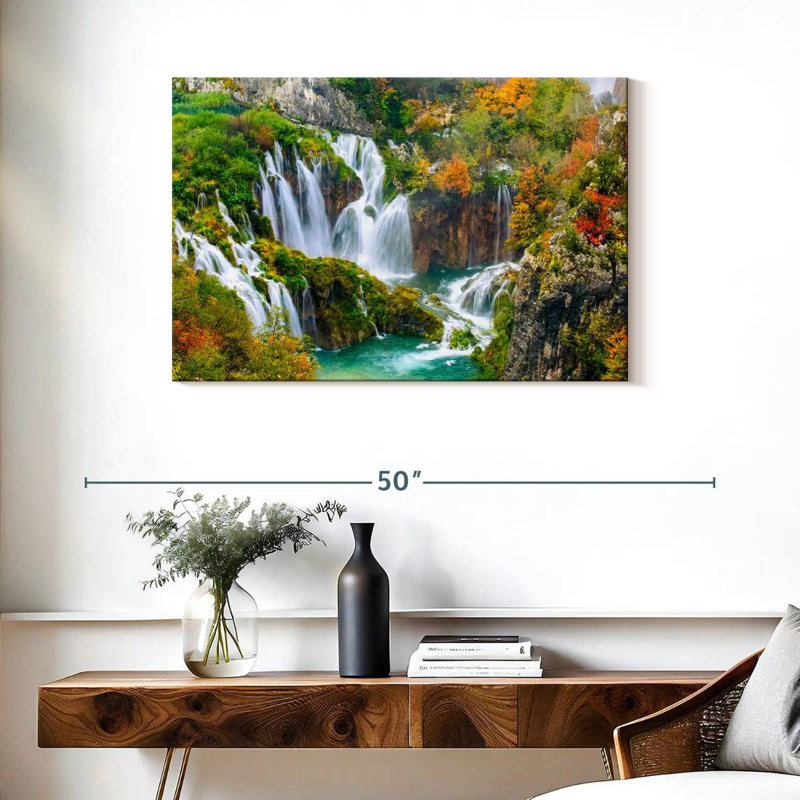 Automne cascades de Plitvice, H 24 po x l 36 po