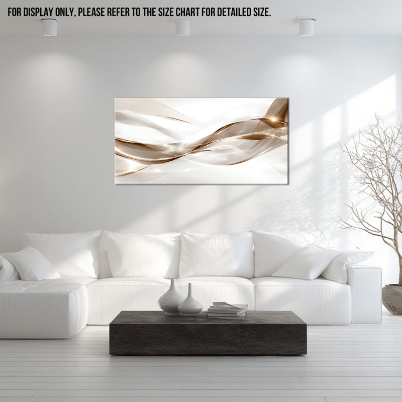 Durante - Elegant Abstract Art Wall Decor for Living Room, Modern Canvas Wall Art Abstract Pictures Wrapped Around Pine Frame, 20×40 inches