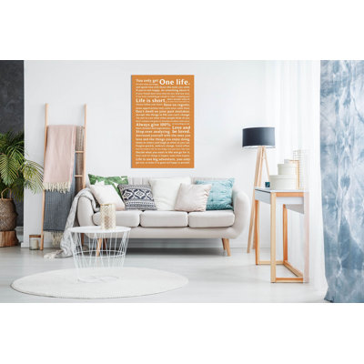 Life Manifesto Quote - Wrapped Canvas Print