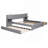 Linen Upholstered Bed with Reading Lights, Drawers, Trundle and Shelves-1786583458