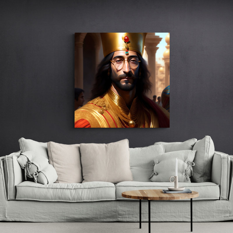 «Rock Music John Lennon» par Stephen Chambers - Photographie sur toile tendue, H 15 po x l 15 po x P 1,5 po
