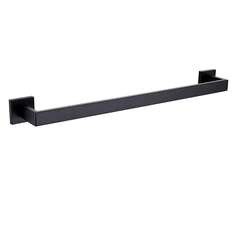 Porte-serviettes mural 24 po en acier inoxydable, Noir mat, 2