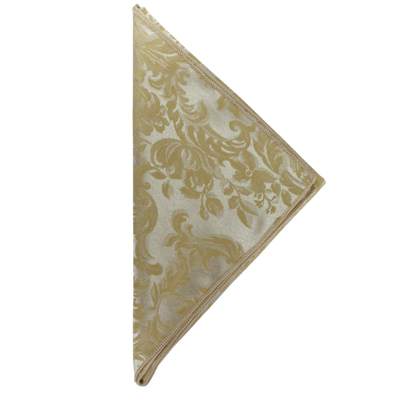 Miranda Polyester Square Napkin, Champagne, 20" W x 20" L