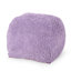 Repose-pieds en microfibre carrée en chenille teinté lavande