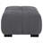 Plather Charcoal Grey Upholstered Rectangular Ottoman