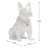Zermeno Glam Ceramic White French Bulldog Sculpture-702797620