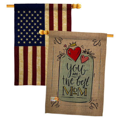 Drapeau de maison en polyester 2 côtés 40 x 28 po