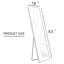 Miroir d'appoint avec cadre en bois massif brun Home 63 "x 19" Steps Home