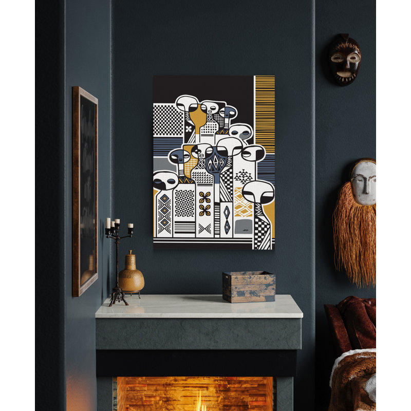 Ife Tribal Abstract - African par Ify Ojo - impression sur toile tendue, H 20 po x l 30 po x P 3 po