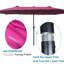 Double parasol de patio 15 pi x 9 pi - Très grand abat-jour avec manivelle et évents pour la terrasse du jardin-129907794