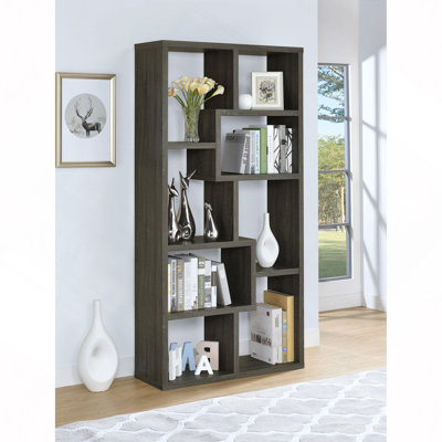 Weathered 8-shelf Bookcase