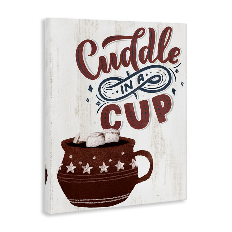 Toile Cuddle In A Cup Cocoa, design par Kim Allen, H 40 po x l 30 po
