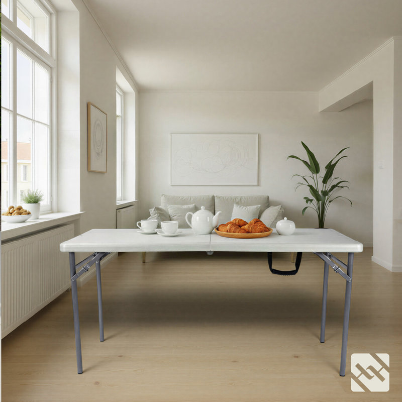 Demi-table pliante en plastique Frank, H 29,25 po x l 60 po x P 30 po