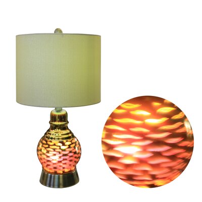 Alinde Metal and Glass 22.5"" Table Lamp with 3D Wave Nightlight Design -  Hokku Designs, LATT2417 37151860