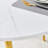 Round Dining Table (White, Gold)