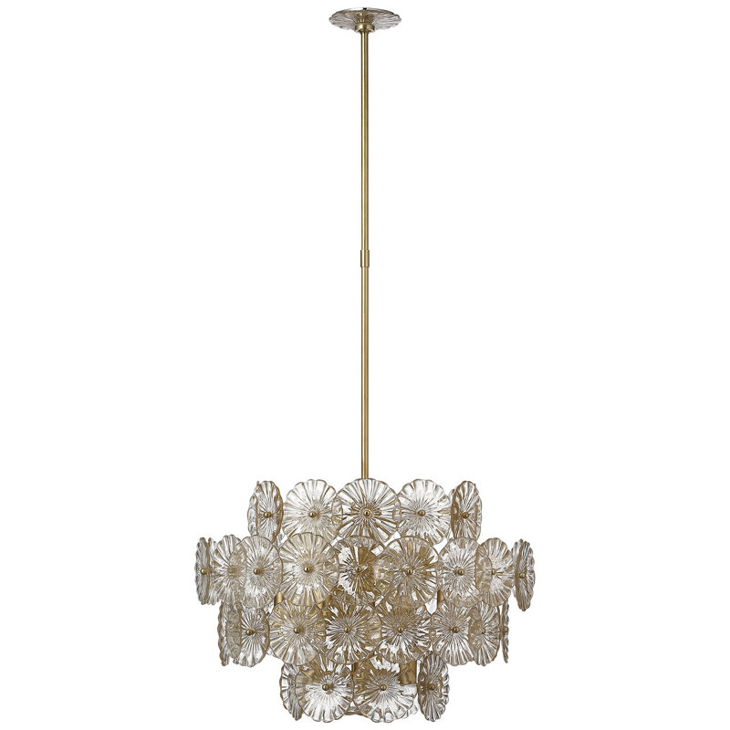 Julie Neill Gianna 24" Chandelie, Gold, Hand-Rubbed Antique Brass