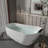 Crestone 59"x 30" Soaking Solid Surface Stone Bathtub with Pollow