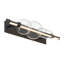 Meuble-lavabo, 34 po, noir mat, verre transparent-1211466860