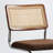 Brown Rattan Dining Chairs Set of 4,Wooden Mid-Century Modern Kitchen Chairs, Mesh Back Cane Dining Room Chairs, Cesca Chair with Metal Chrome Legs-1228193021-1228193020