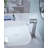 Waterfall Spout Bathroom Sink Single Handle Faucet With Pop-Up Drain (No Overflow)