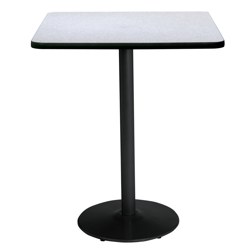 Mode Square Breakroom Dining Table, Black, 42" H x 30" L x 30" W, Gray Nebula