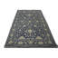Tapis bleu ardoise à motif floral 5 x 8