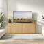 Buffet de style contemporain à vagues de 64 po x l 15 po à 24 po avec côtés incurvés, convenant à la salle à manger et à l'entrée de cuisine de haute qualité, conception robuste, conception stable
