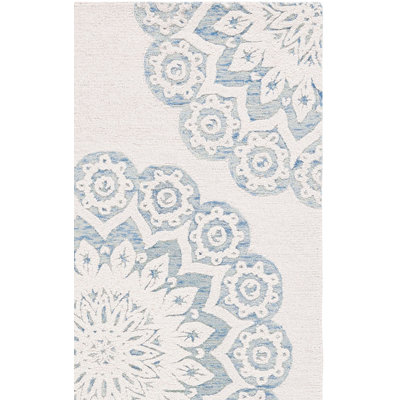 Tapis en laine et en coton tissé à la main Laduke 