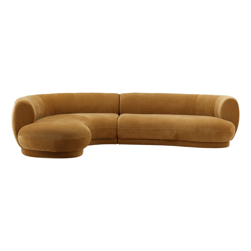 Lake Chaise Sectional Ochre LAF, Left Hand Facing