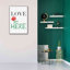 «Love Lives Here» par Cesare Bellassai, art mural sur toile-1309111889
