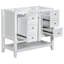 Base de meuble-lavabo simple 35,5 po Nahiomie en blanc seulement
