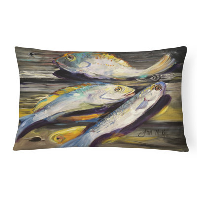 Coussin intérieur/extérieur en poissons sur le dock