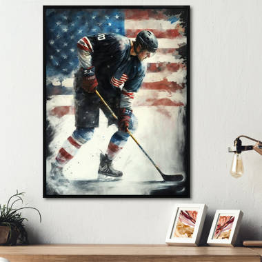 Ice Hockey Canvas, To My Son With Custom Name And Number, Hockey Gifts