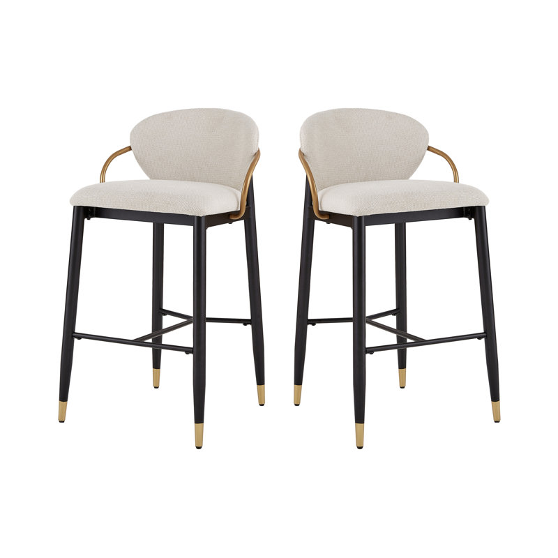 Tabourets de comptoir Mid-Century, Beige, 29.75''