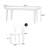 4 - Person White Rectangular Solid Wood Sintered Stone Tabletop Dining Table Set-2048655306