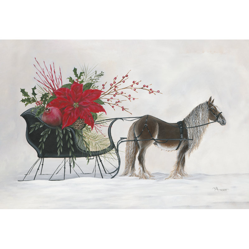 Blythers One Horse Open Sleigh par Hollihocks Art, H 32 po x l 48 po