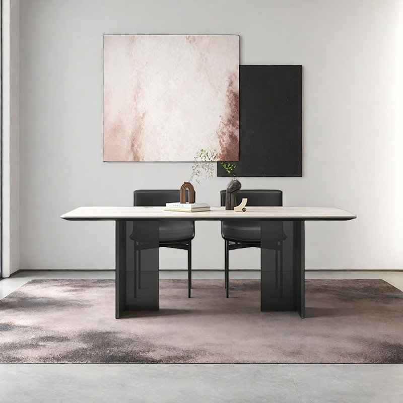 Table de salle à manger rétro, H 29,5 po x L 70,9 po x l 35,4 po