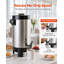 Cafetière professionnelle à piston, distributeur de boissons chaudes de 6 litres (40 tasses) avec double bec verseur anti-gouttes, filtre à mailles réutilisable et maintien au chaud entre 84 et 94 °C (183 et 201 °F), en aluminium