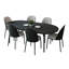 Ensemble de table de salle à manger ovale 71 "avec chaises rembourrées modernes Kelce-887465973-887465962