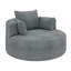 Fauteuil demi-tonneau pivotant à 360 ° - Chai de canapé rond surdimensionné, méridienne moderne rembourrée à assise profonde en chenille-775208893