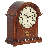 Analog Mechanical Tabletop Clock in Mahogany