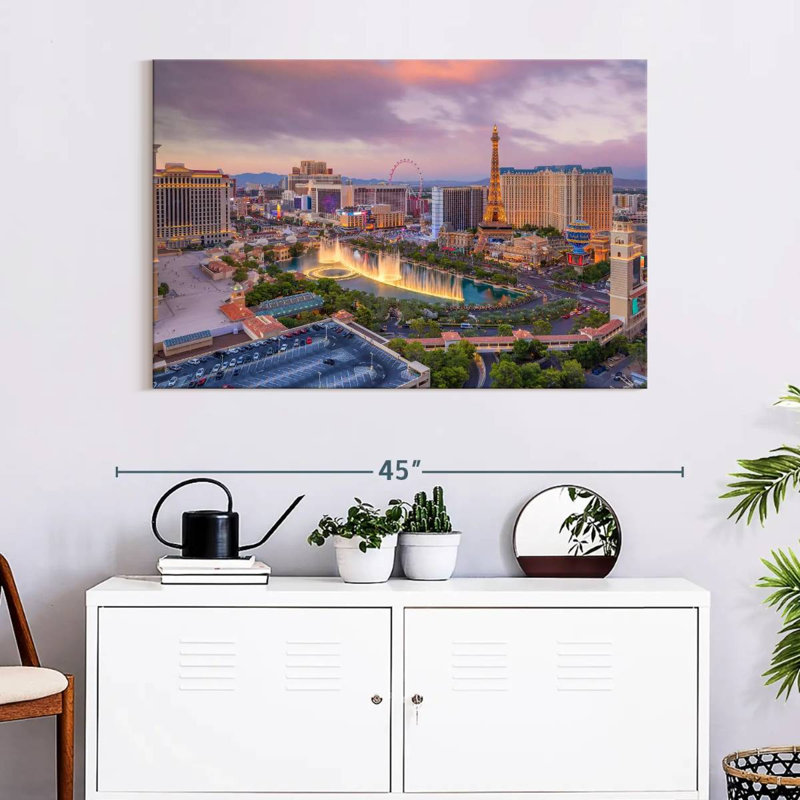 Ravi Las Vegas Before Dark, 26" H x 39" W