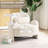 37.2" Oversized Modern Linen Upholstered Accent Chair-573946325