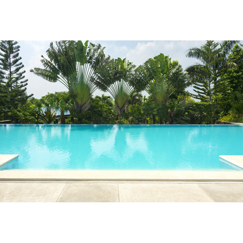 Tropical Swimming Pool by Tonyoquias - Wrapped Canvas Print, 30cm H x 46cm W x 3.8cm D