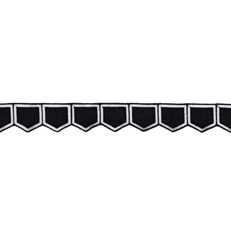 Schumacher x David Kaihoi Honeycomb Trim, Black