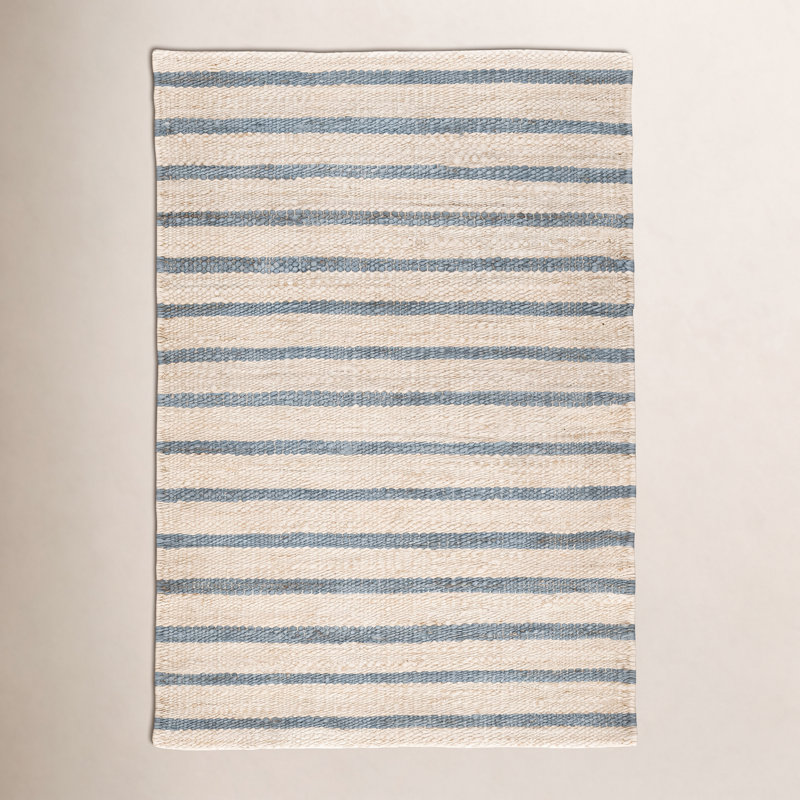 Moana Stripe Handwoven Jute Rug, Rectangle 4' x 6'