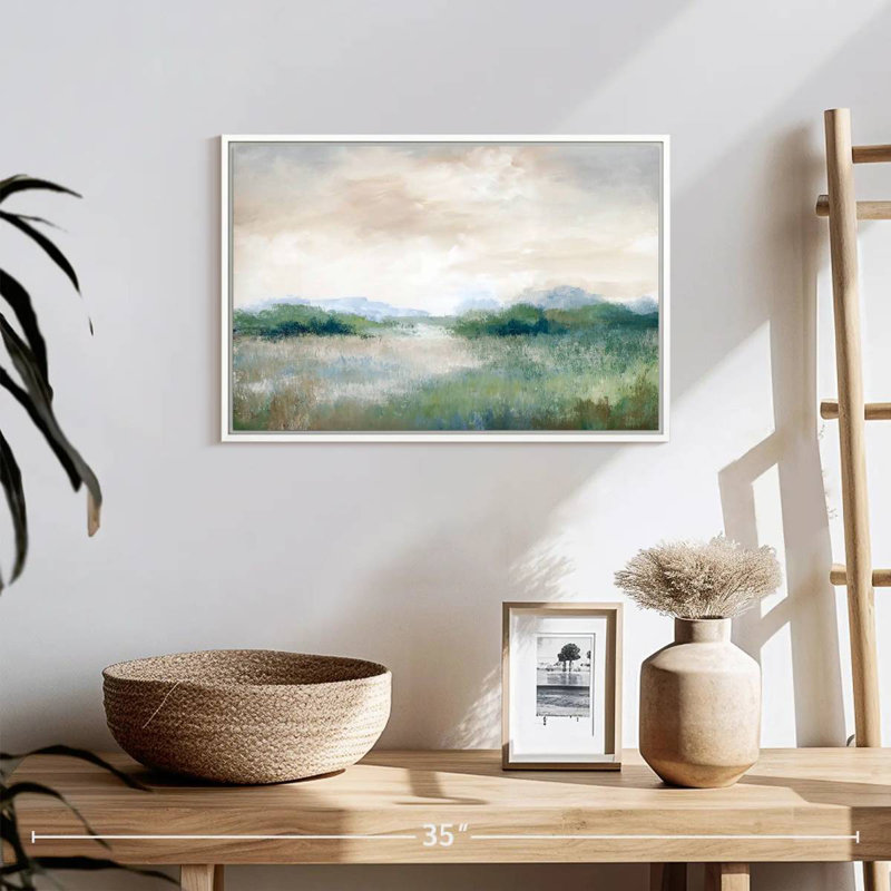 Calmer Vista, Cadre flottant blanc, 19 po x 13 po