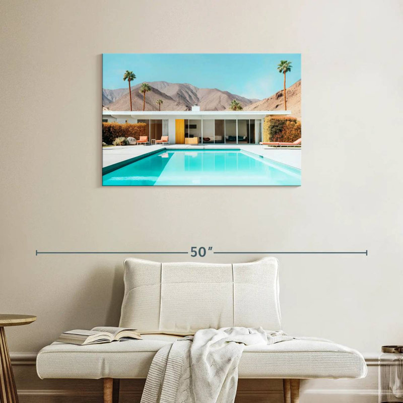 Lilie style Mid-Century moderne Palm Springs, H 24 po x l 36 po