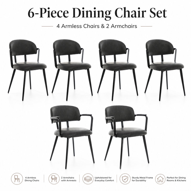 47cm H Upholstered Metal Accent in Brown, Black